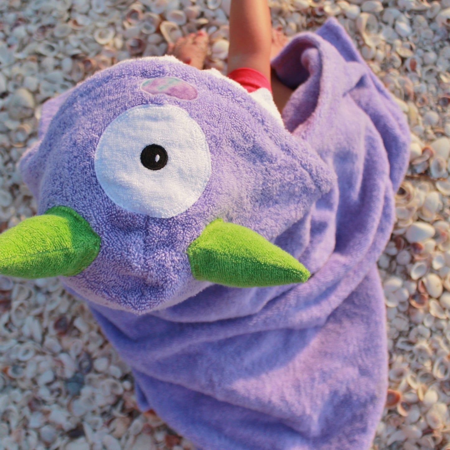 Monster One-eye Purple Hooded Towel