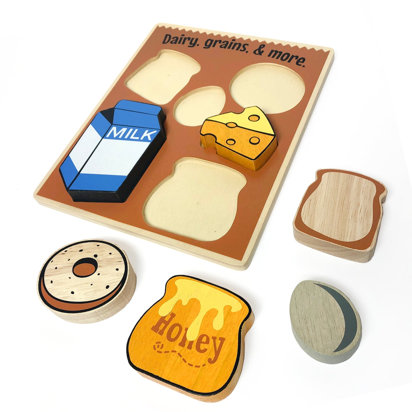 Food Puzzles 3-Pack - Chunky Pieces 6 piece Puzzles