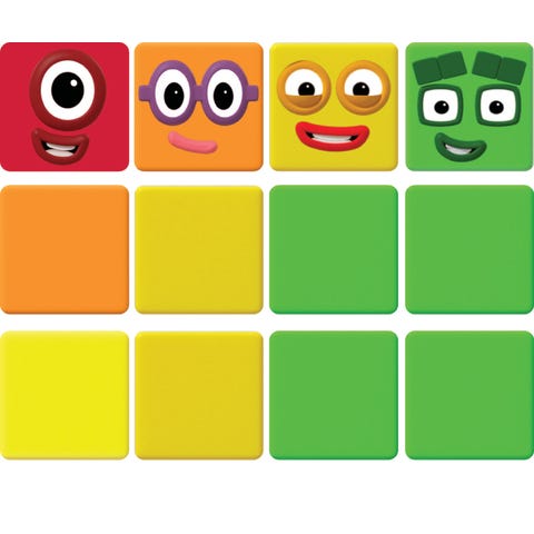 Numberblocks Reusable Clings