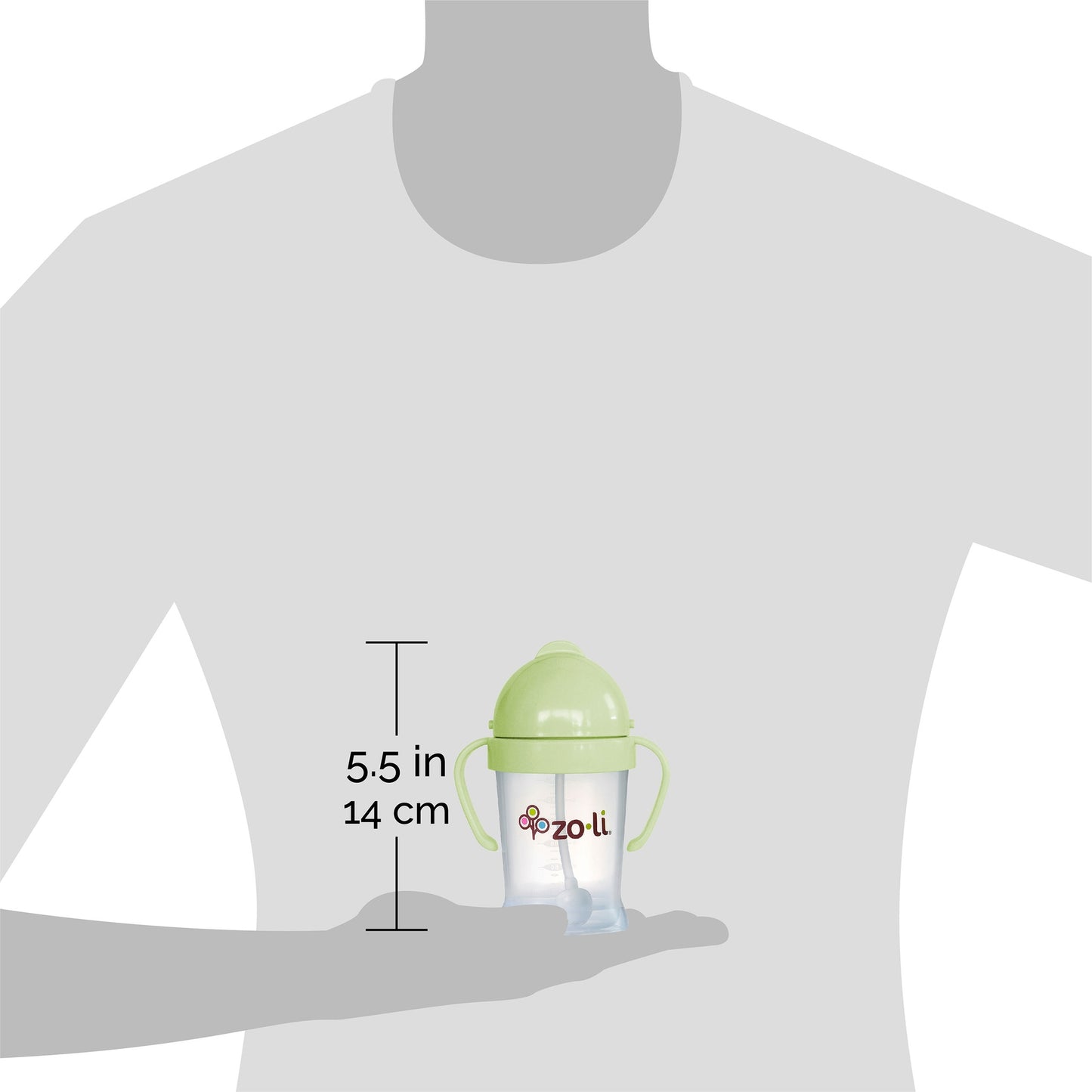 Bot weighted straw sippy cup - Sage Green