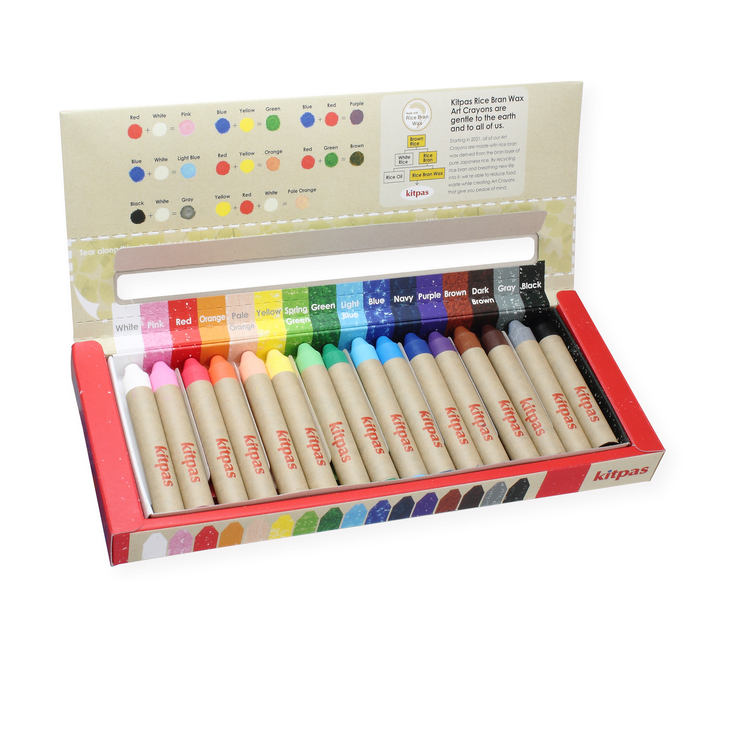 Rice Bran Wax Art Crayons 16 Colors