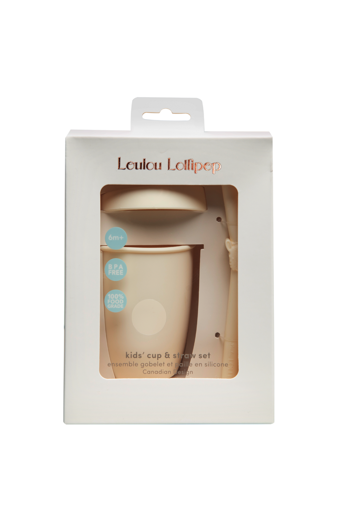 Born To Be Wild Kids Cup with Straw Cream