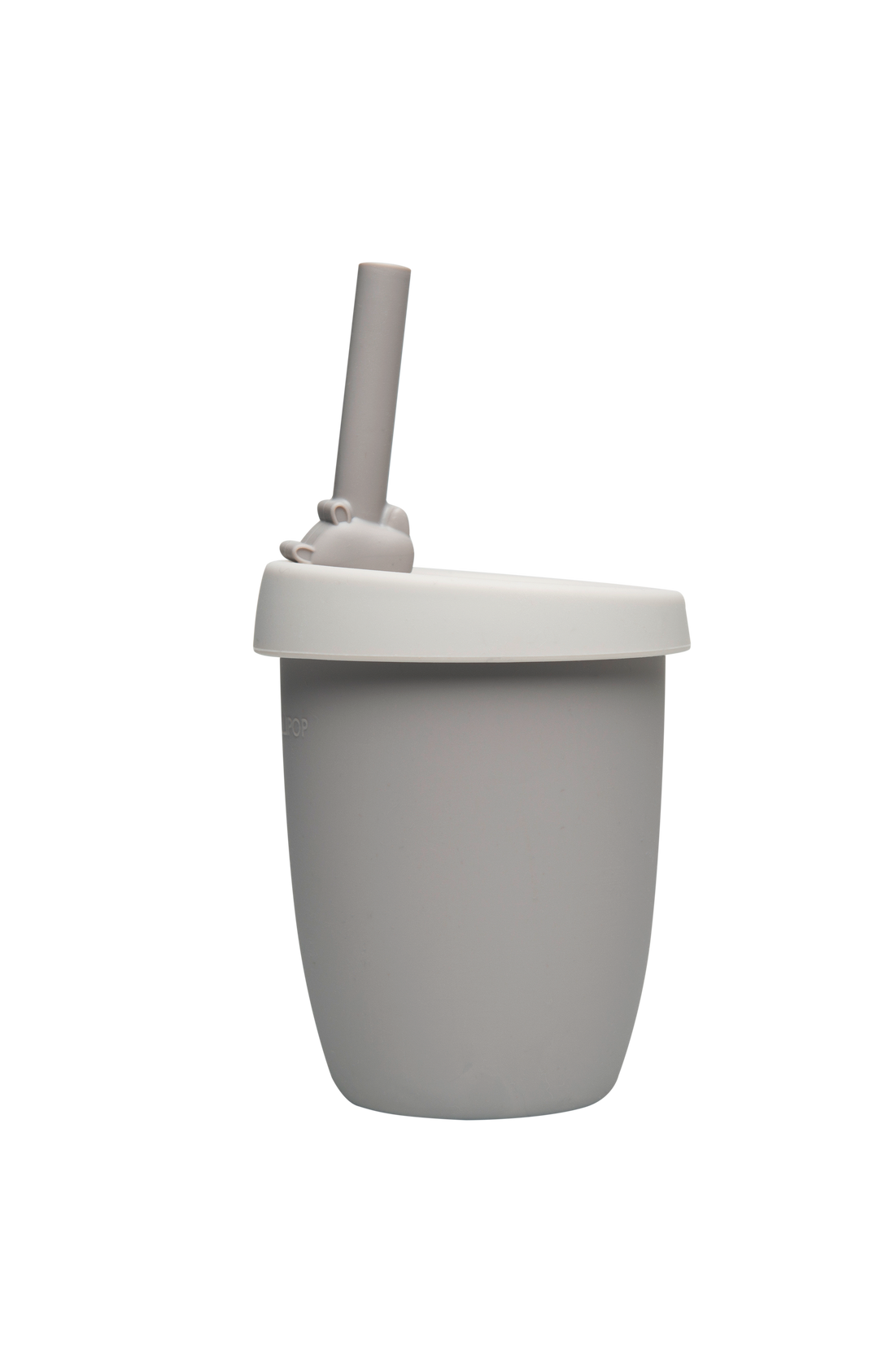 Born To Be Wild Kids Cup with Straw Silver Grey