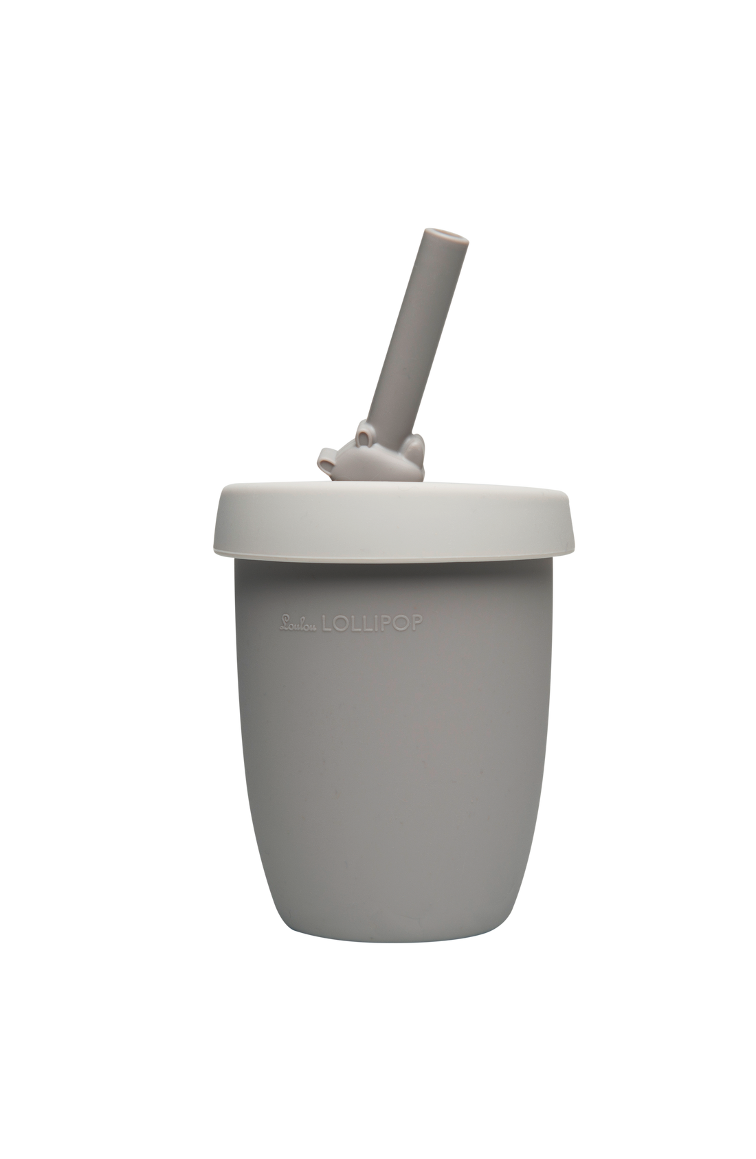 Born To Be Wild Kids Cup with Straw Silver Grey