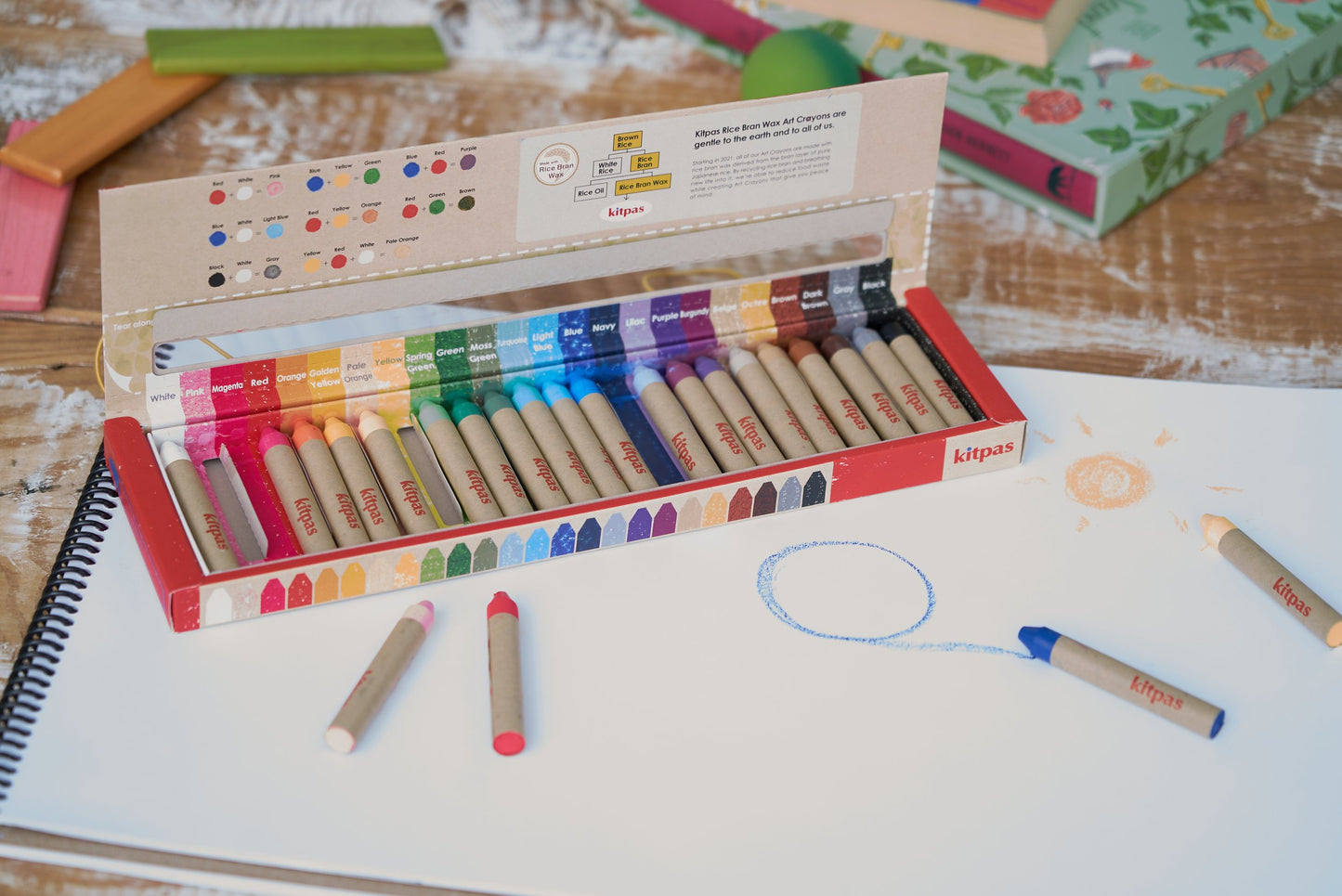 Rice Bran Wax Art Crayons 24 Colors