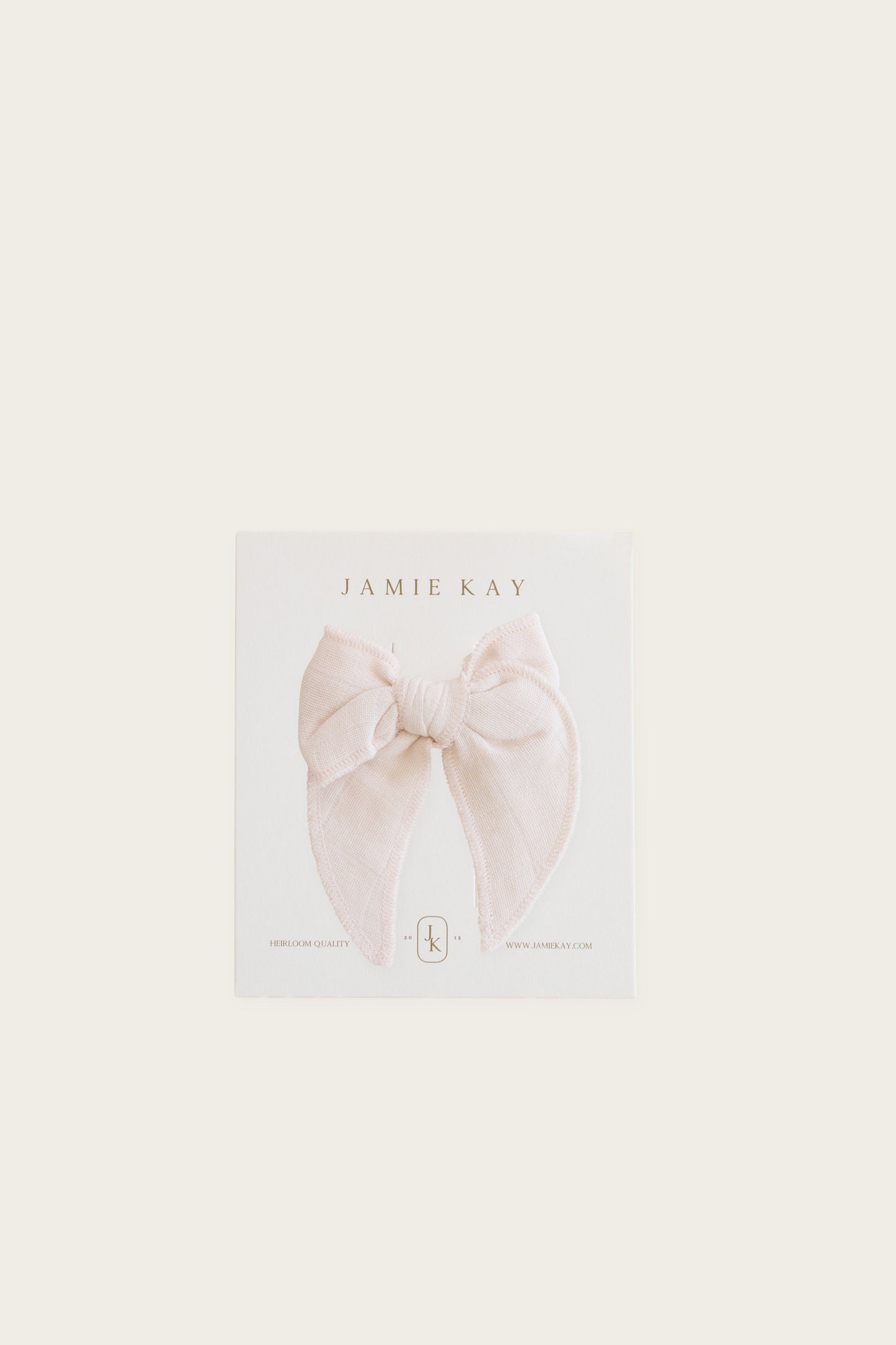 Organic Cotton Muslin Bow - Blush