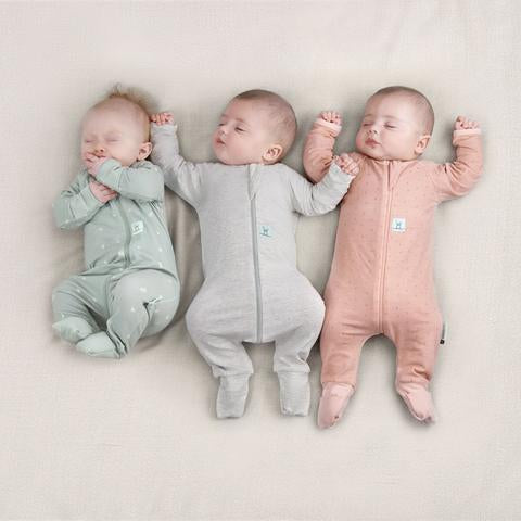 Long Sleeve Organic Cotton Pajamas (0.2 Tog) - Berries with 3-way zip