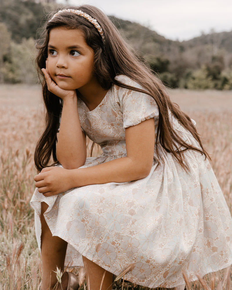 LUISA DRESS | PASTEL GARDEN METALLIC