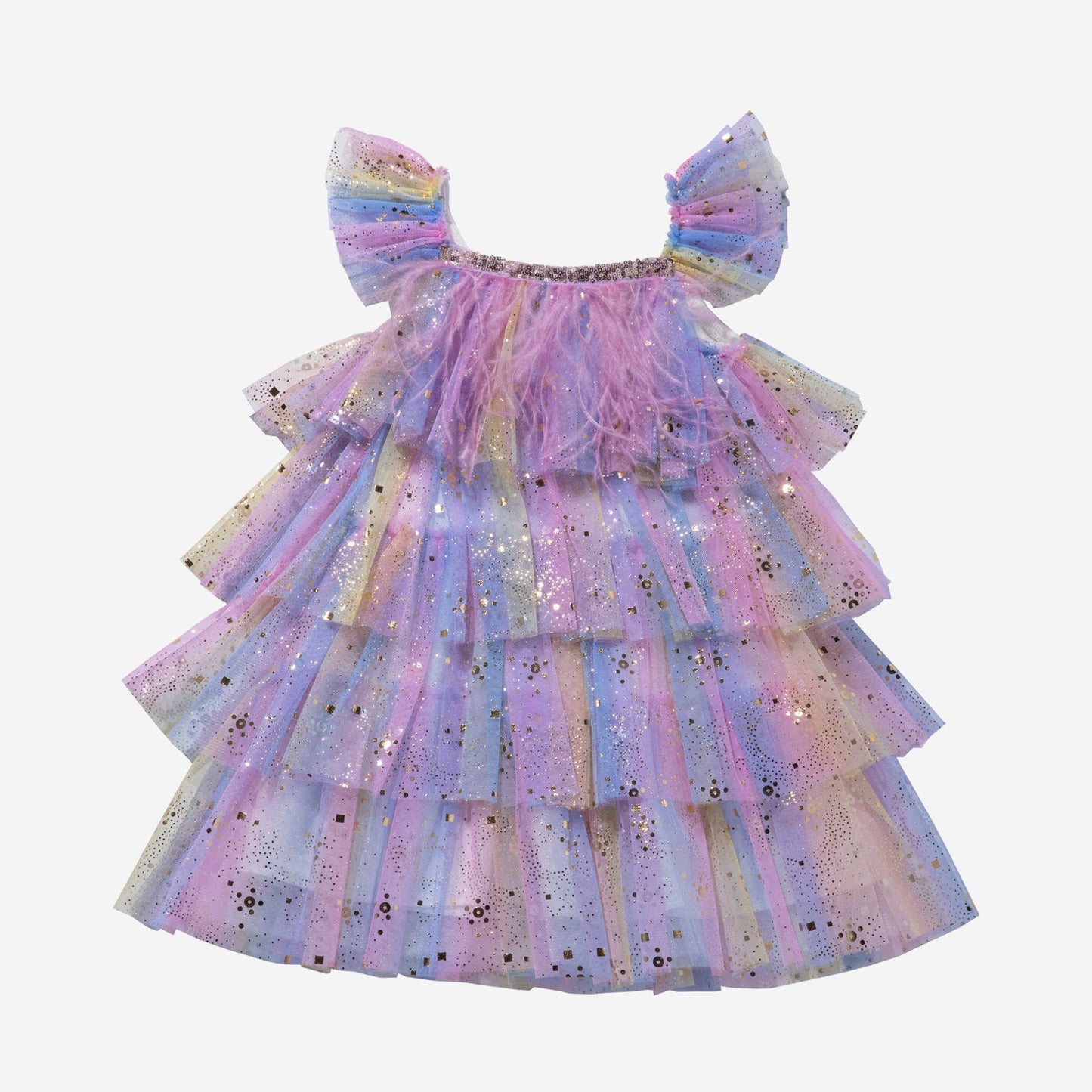 LAYERED DRESS Purple Multi