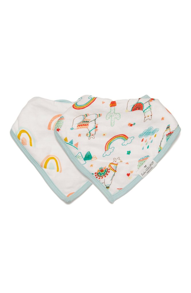 Muslin Bandana Bib Set - Llama