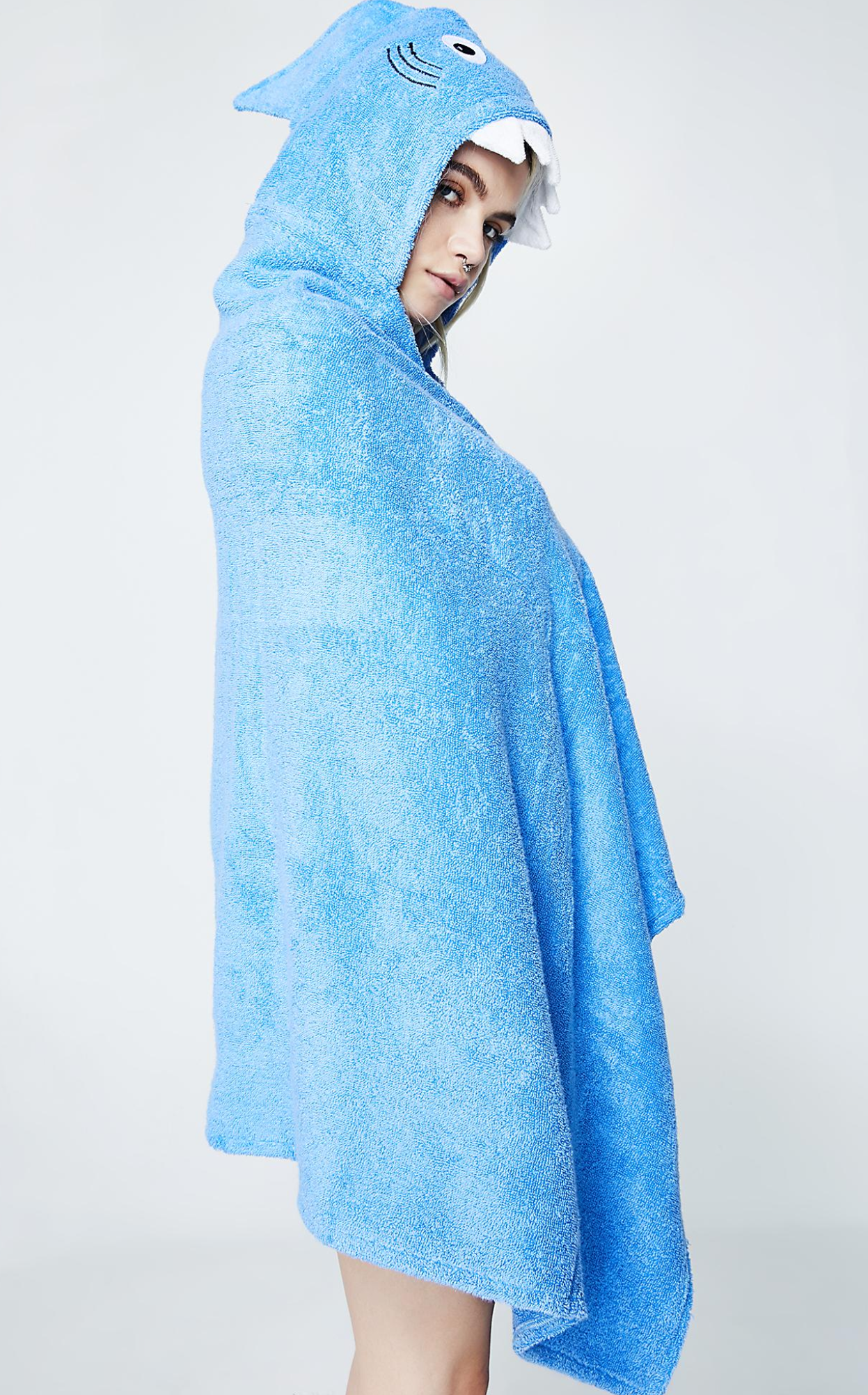 Teen/Adult Shark hooded towel