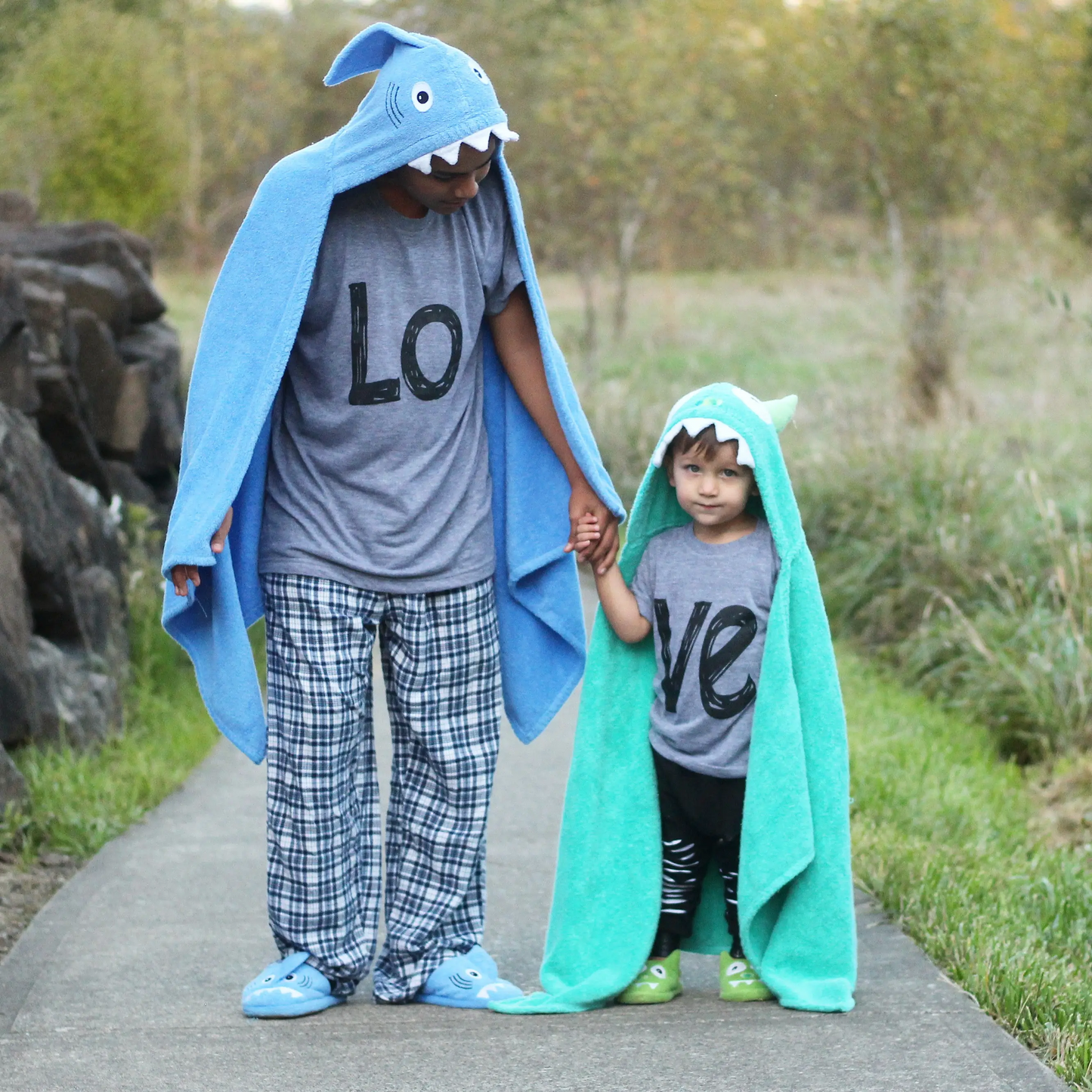 Teen/Adult Shark hooded towel