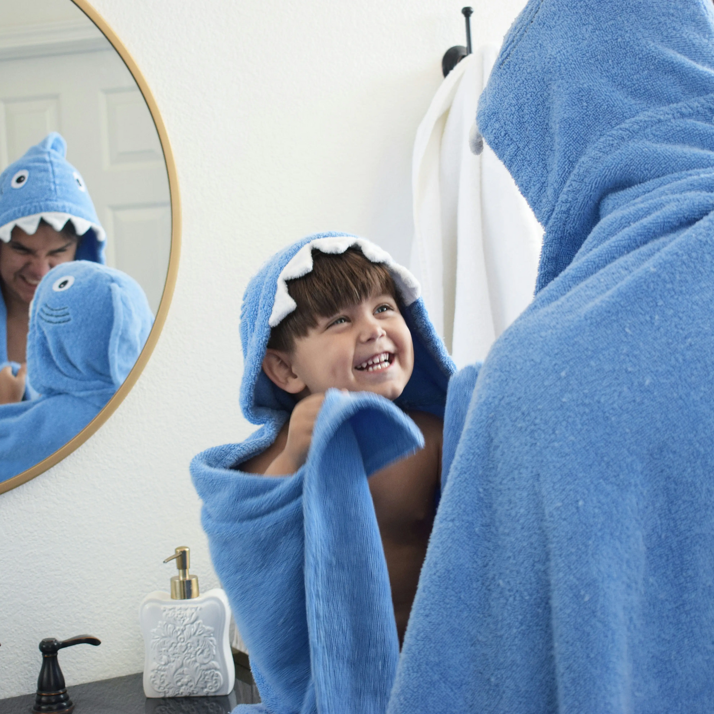 Teen/Adult Shark hooded towel