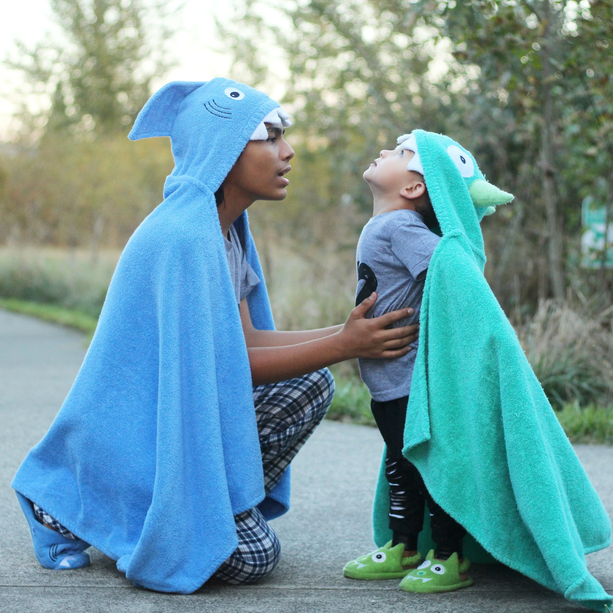 Teen/Adult Shark hooded towel