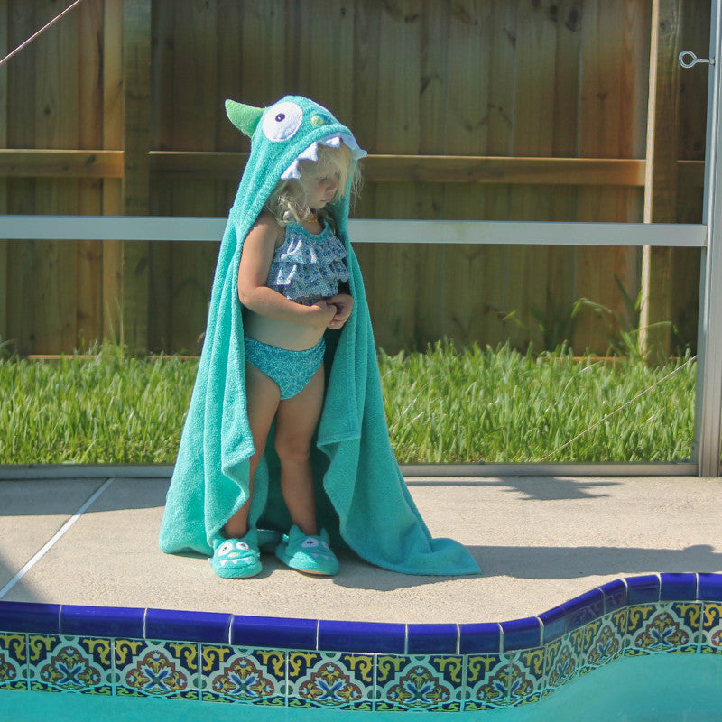 Green Monster Hooded Towel