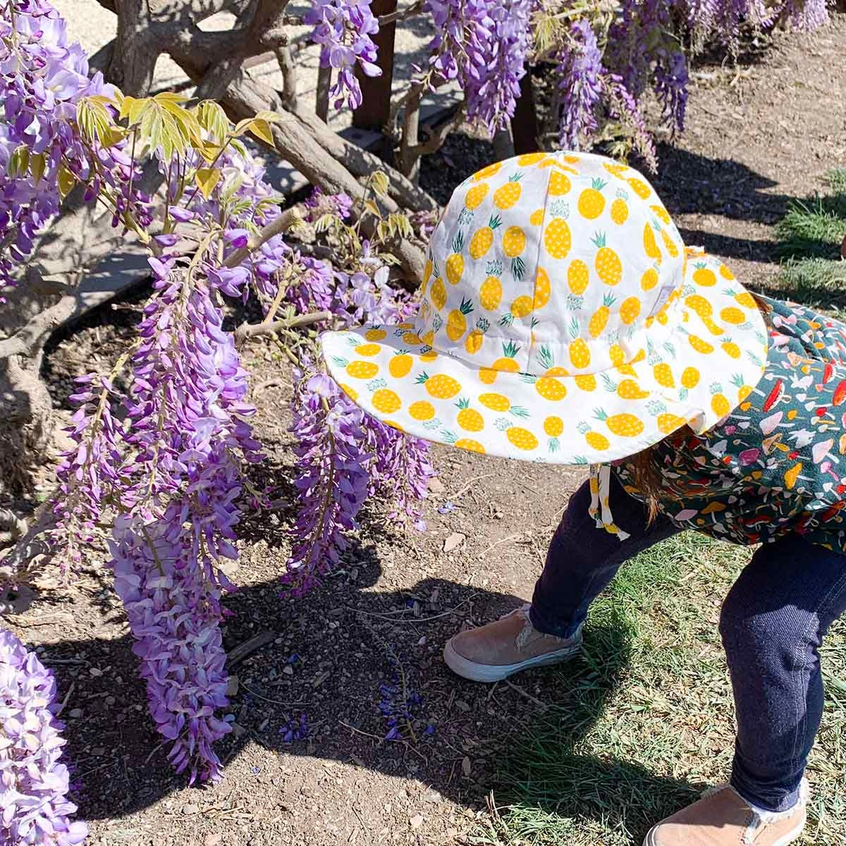 Yellow Pineapple | Cotton Floppy Sun Hat