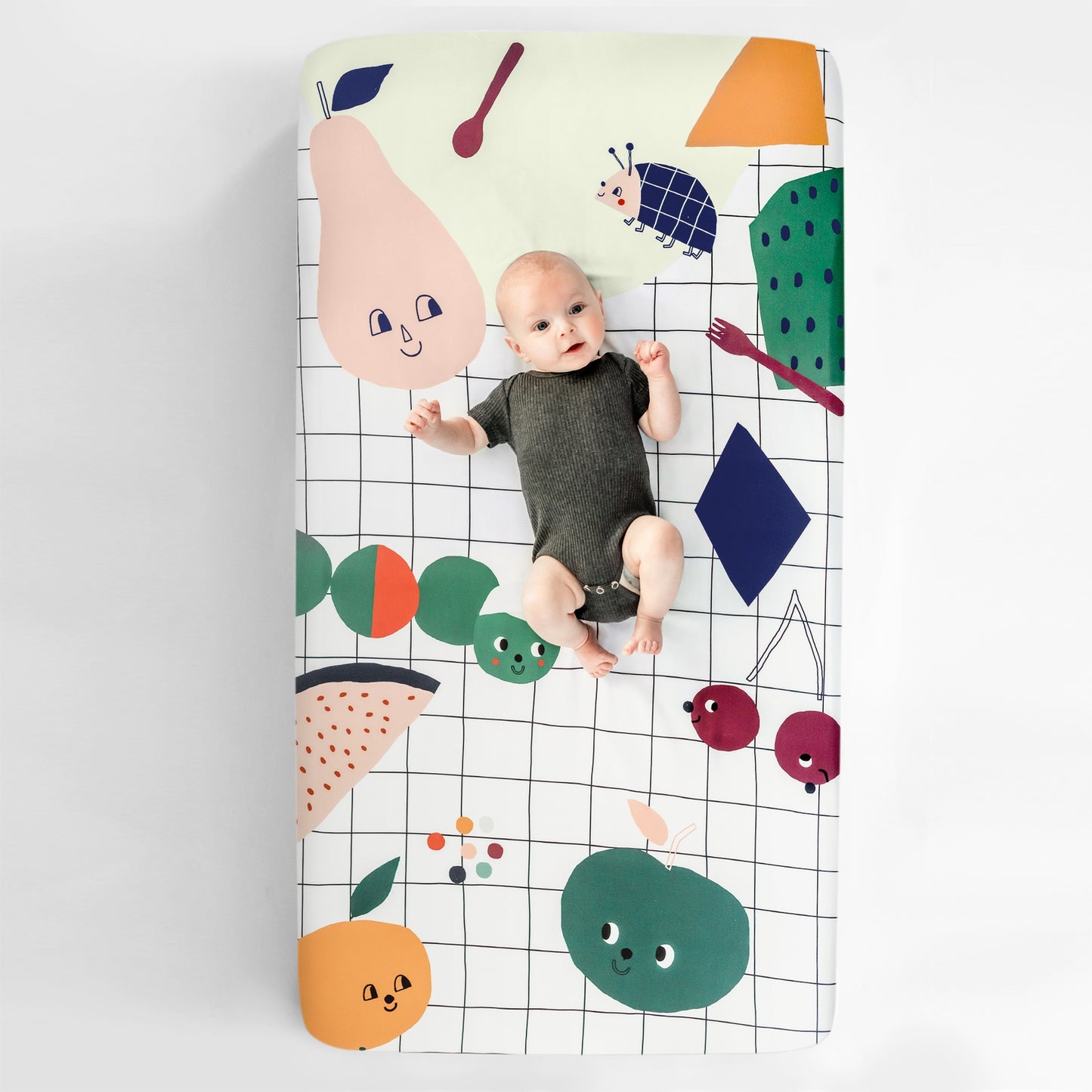 Cotton Sateen Crib Sheet: Picnic In The Park