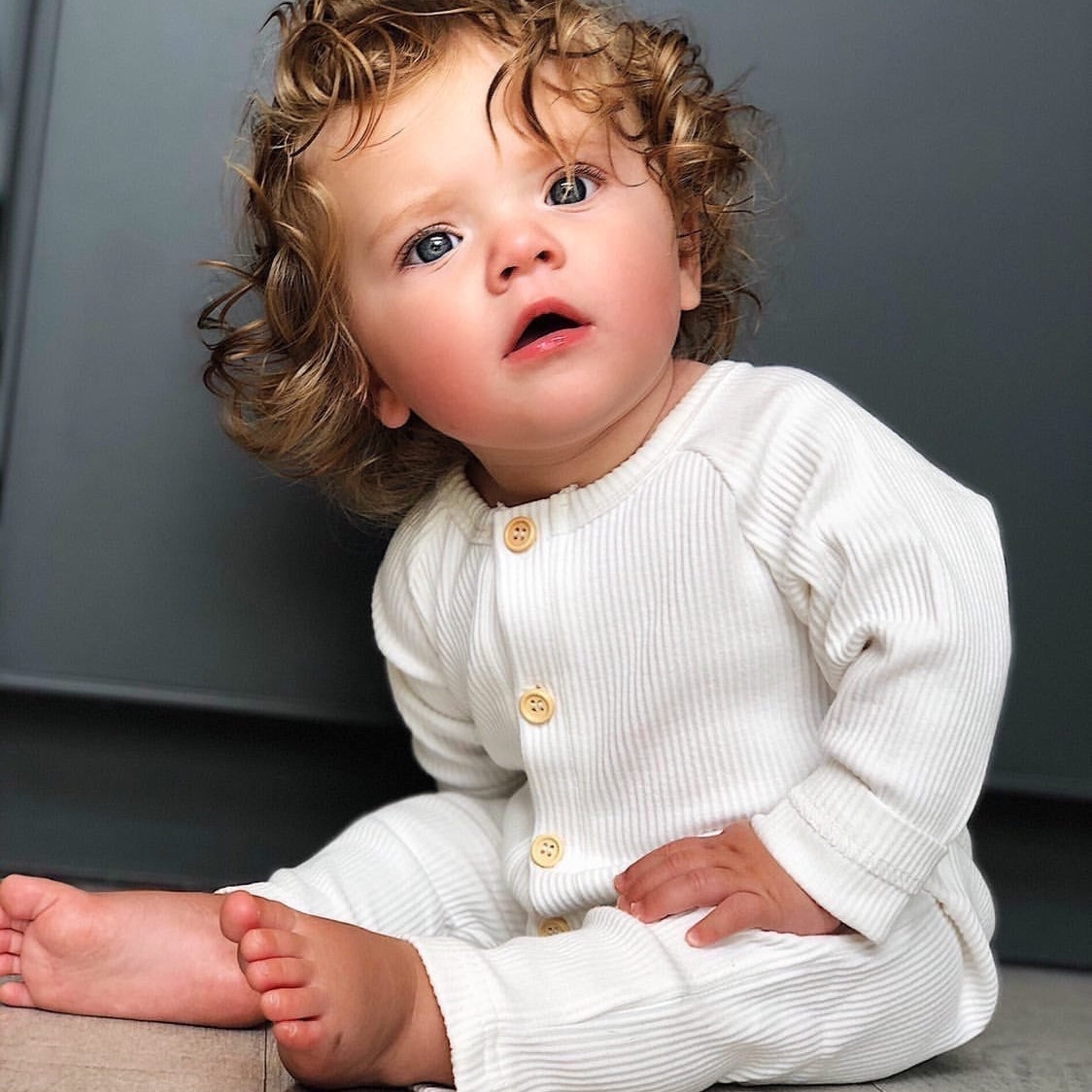 Ribbed Cotton Playsuit