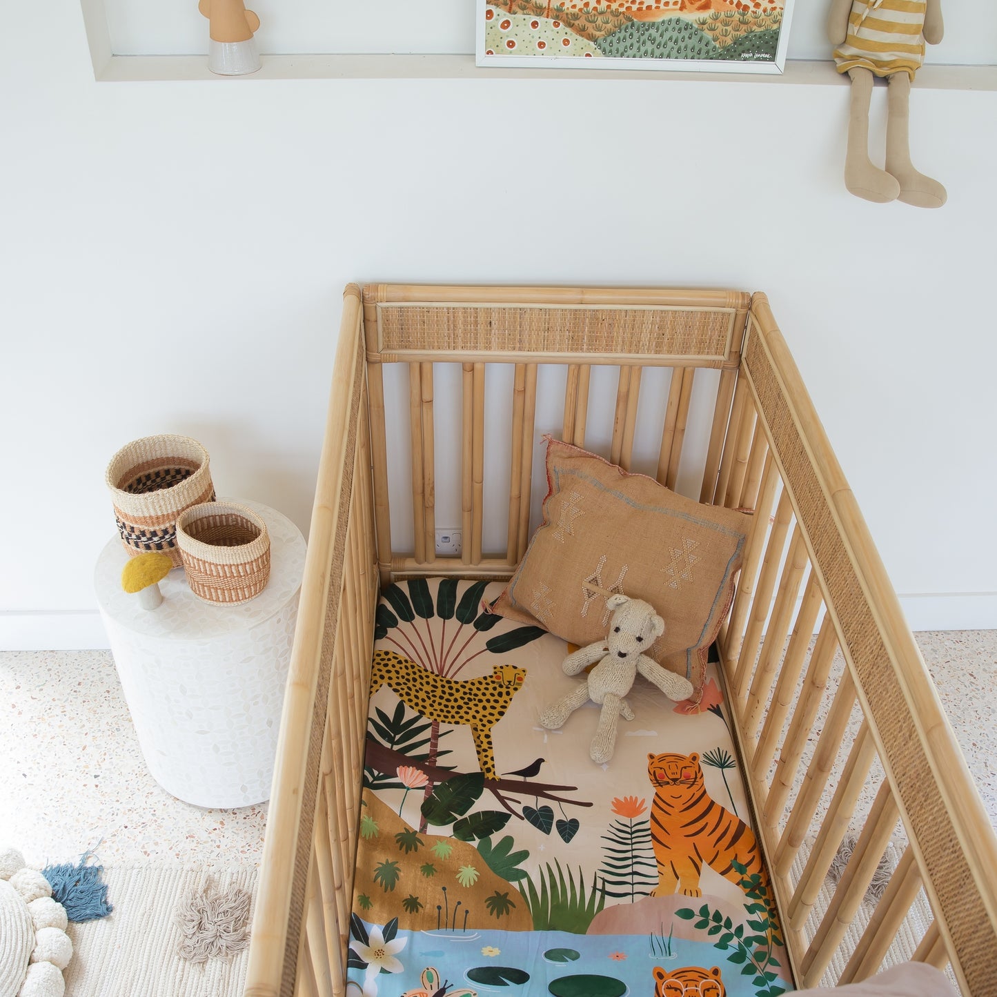 Cotton Sateen Crib Sheet: In The Jungle