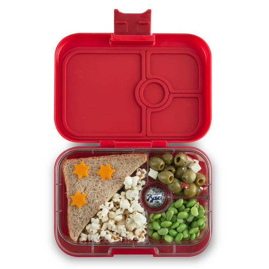 Leakproof Sandwich Friendly Bento Box - Yumbox Panino Wow Red (Shark Tray)