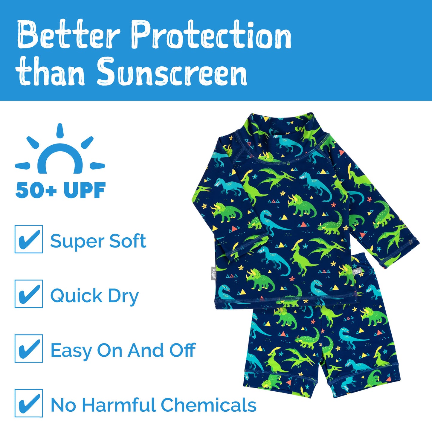 Dinoland | Sun & Splash 2-PC UV Suit
