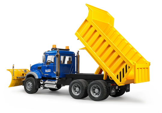 Bruder 02825 MACK Granite Dump Truck w/ Snow Plow Blade