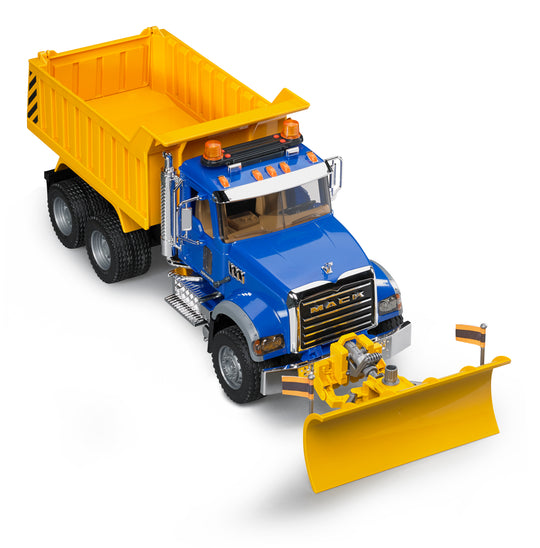 Bruder 02825 MACK Granite Dump Truck w/ Snow Plow Blade