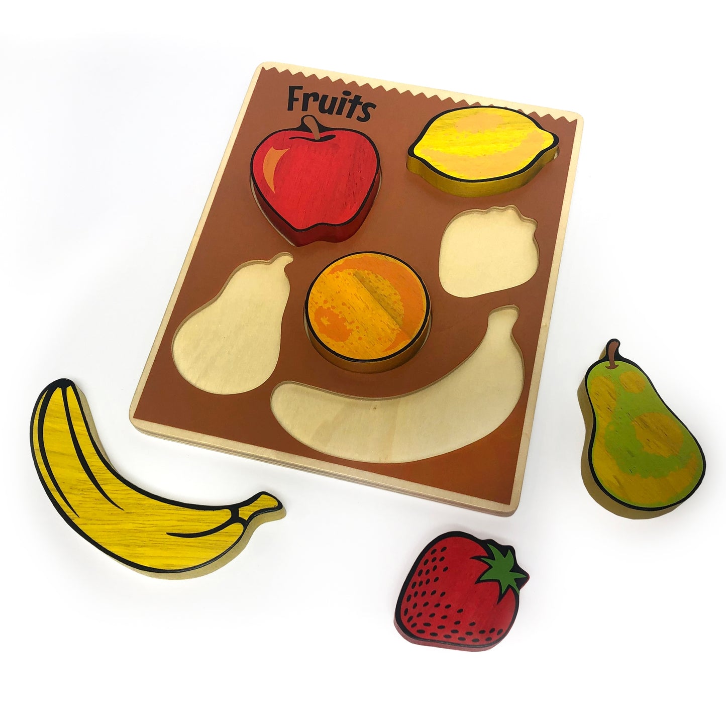 Food Puzzles 3-Pack - Chunky Pieces 6 piece Puzzles