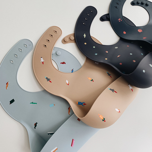 Silicone Baby Bib (Sun Orange)