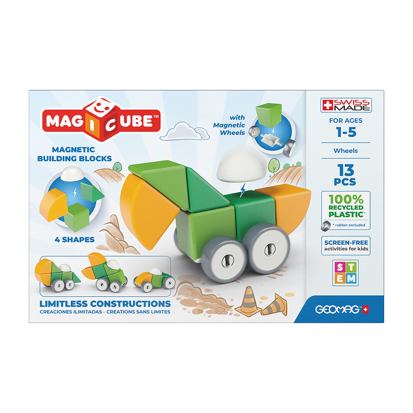 Magicubes Shapes Recycled, 13 Pieces