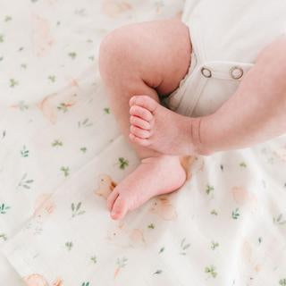 Fitted Crib Sheet - Bunny Meadow