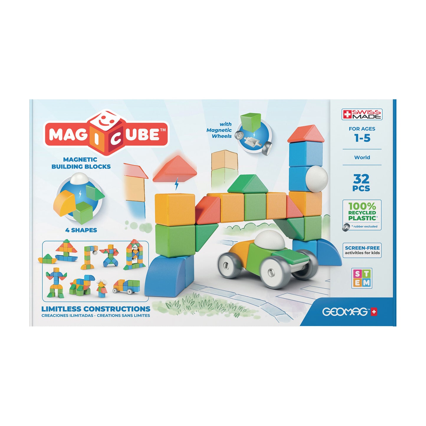 Magicubes Shapes Recycled, 32 Pieces