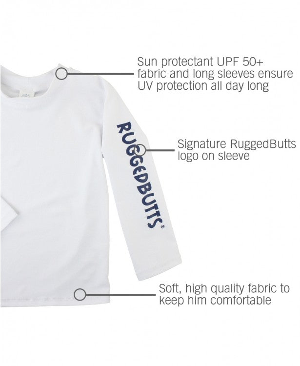 White Long Sleeve Rash Guard