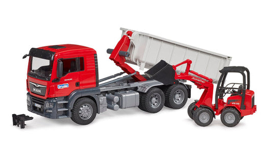 03767 MAN TGS Truck w/Roll-Off-Container & Compact Loader