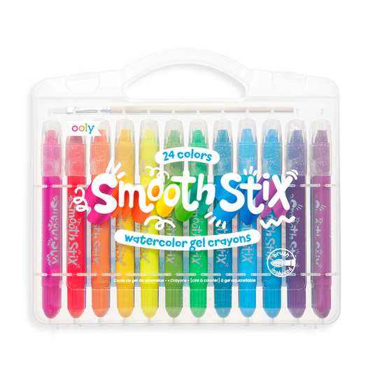 smooth stix watercolor gel crayons - set of 24