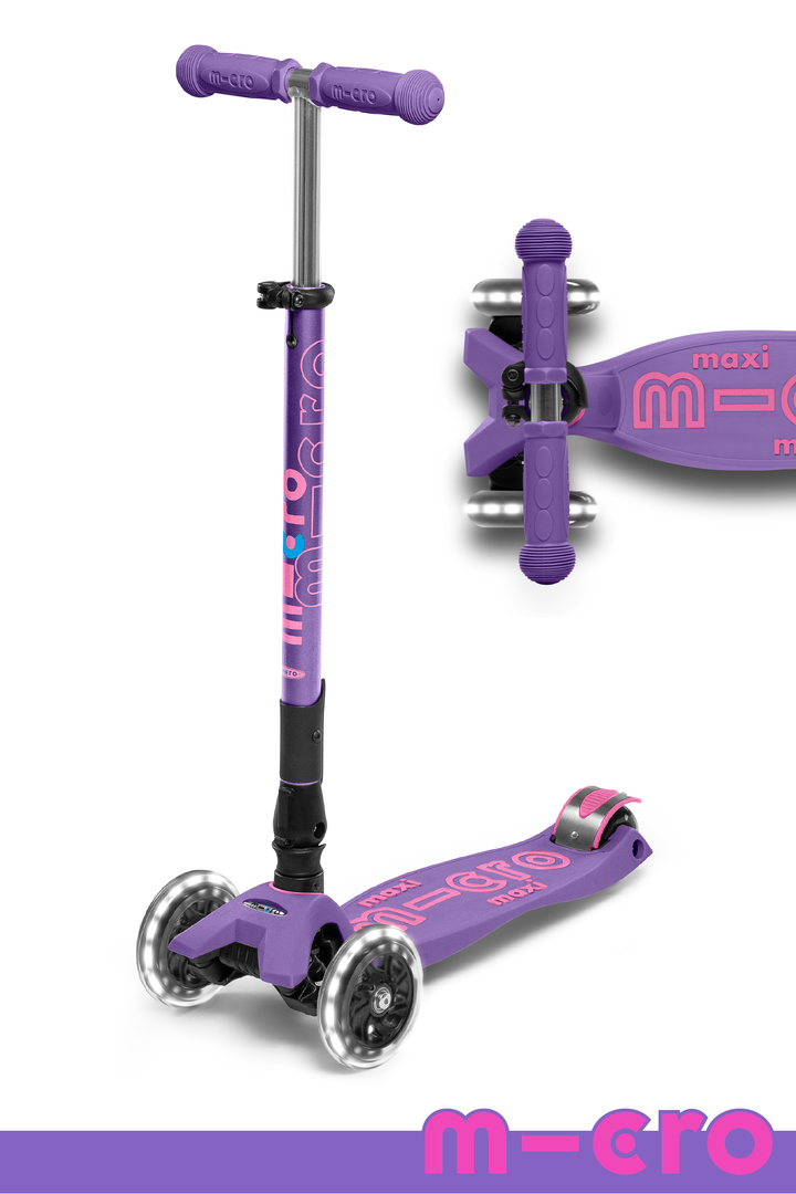 Micro Maxi Foldable LED Scooter Purple