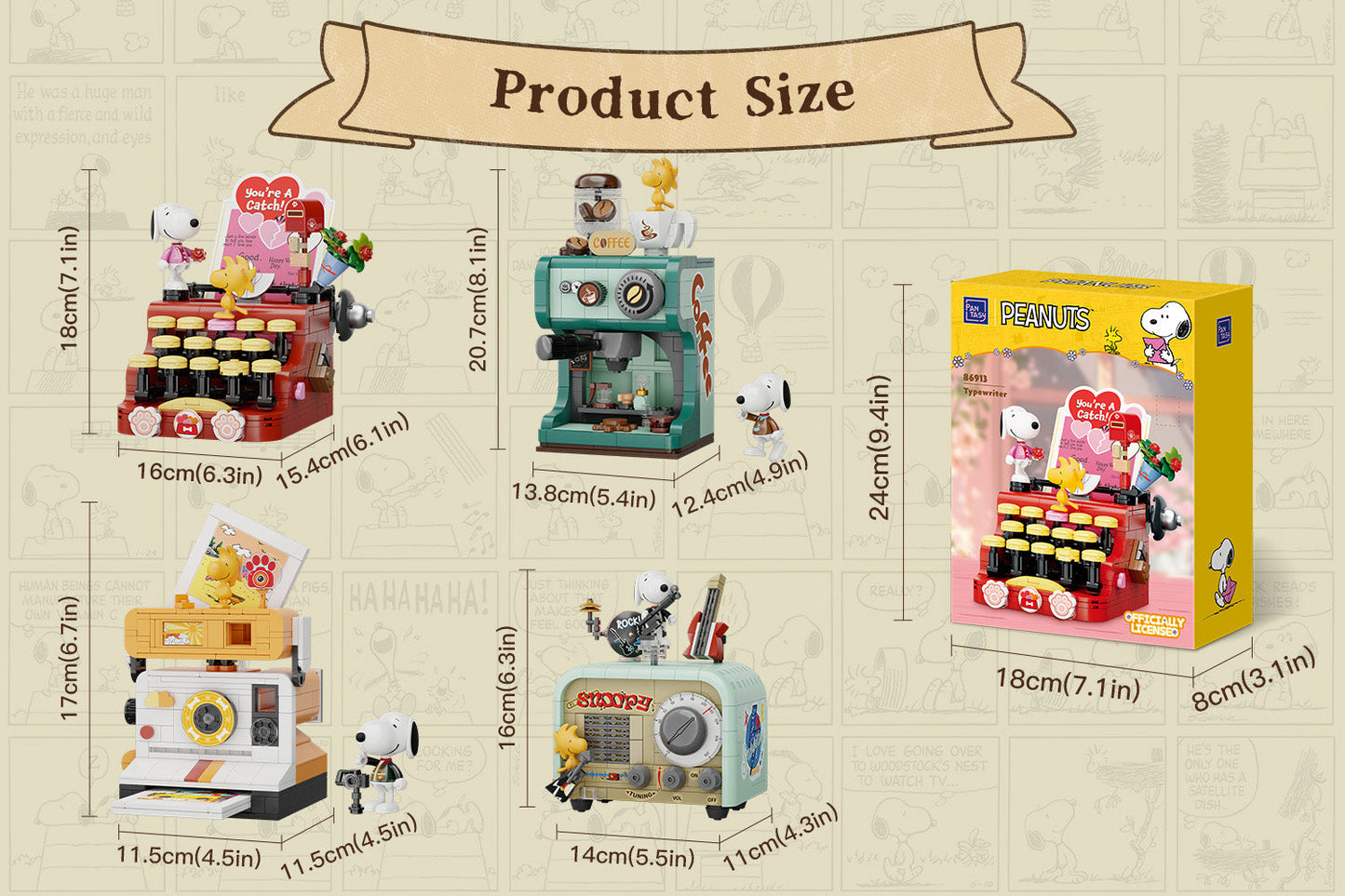 Pantasy x Snoopy Retro Time Series Typewiter