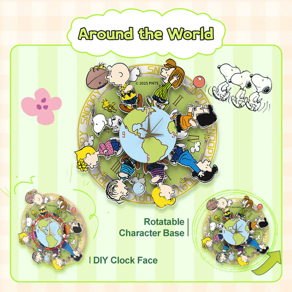 Snoopy Magnet· Around the World·3D Wooden Puzzles