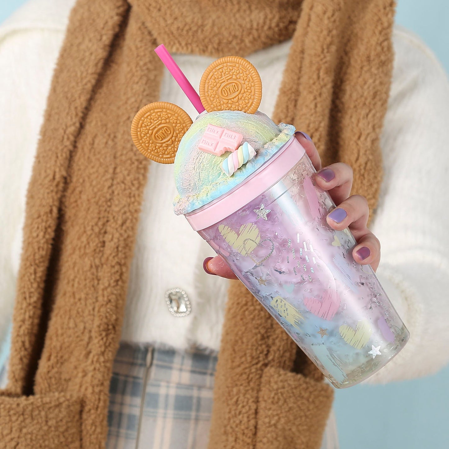 Cookie Mouse Ear Tumbler - Pink