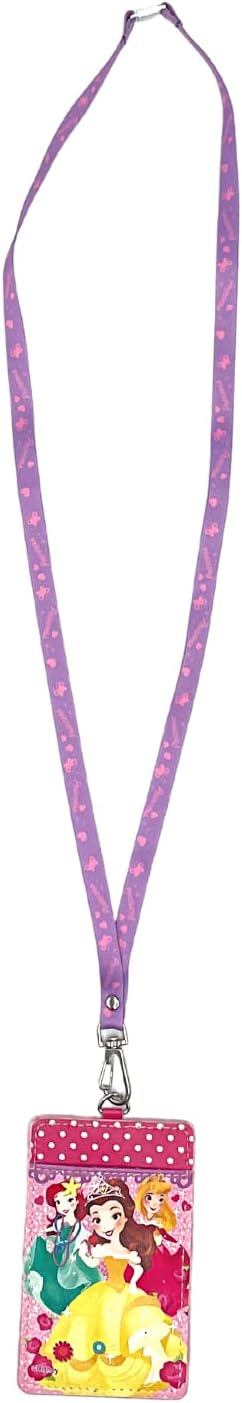 Disney Princess PU Card Holder Deluxe Lanyard