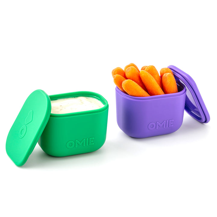 OmieBox UP Dip Containers Purple/Green