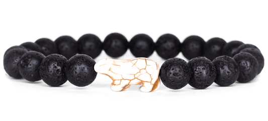 The Venture Bracelet Polar Bear - Lava Stone