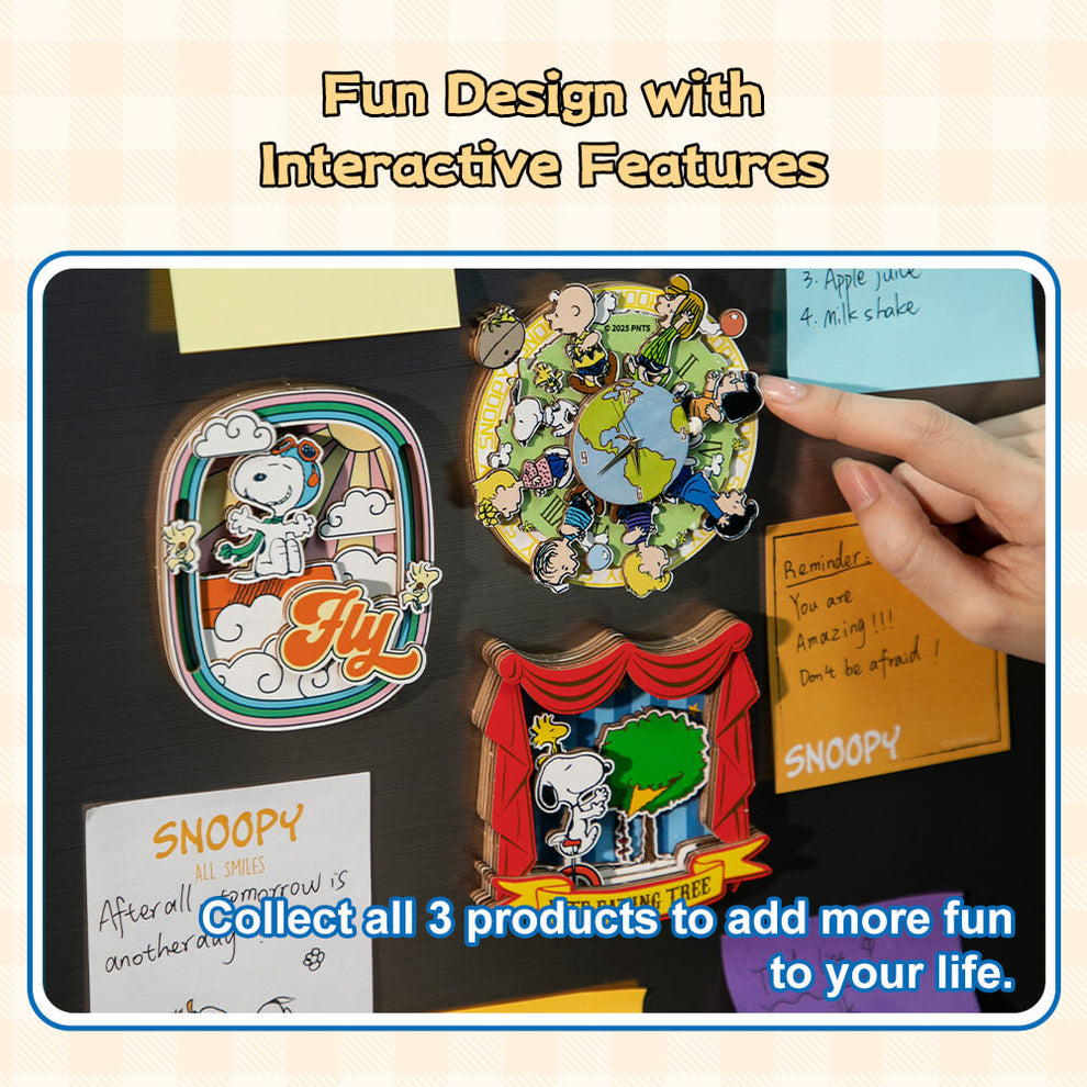 Snoopy Magnet· Around the World·3D Wooden Puzzles