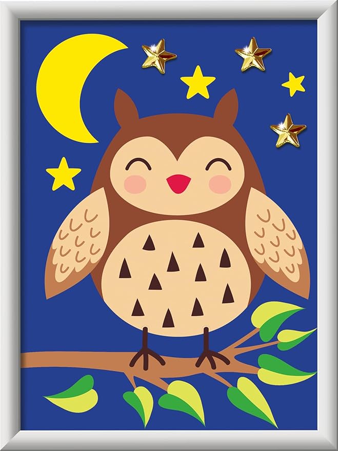 CreArt Cute Owl Paint by Numbers Kit