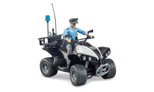 Bruder 63011 Police Quad w/ Light Skin Policeman and Accessories