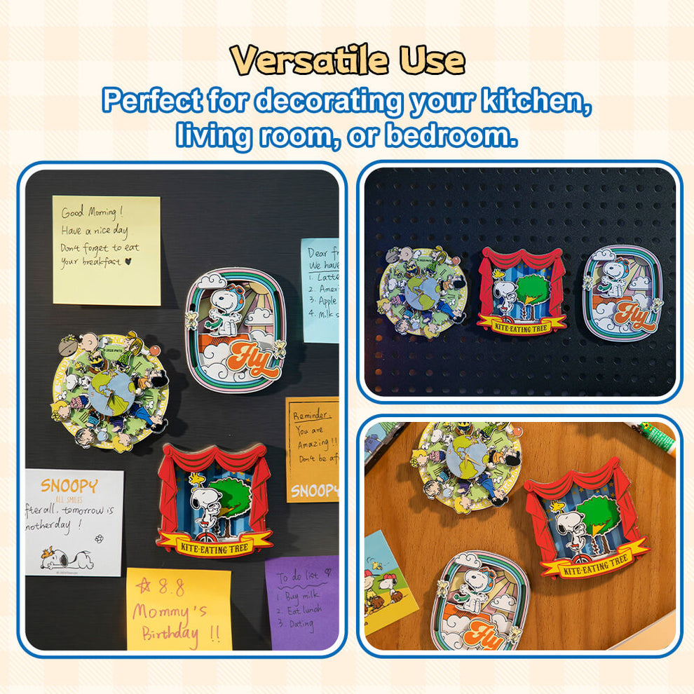 Snoopy Magnet· Around the World·3D Wooden Puzzles