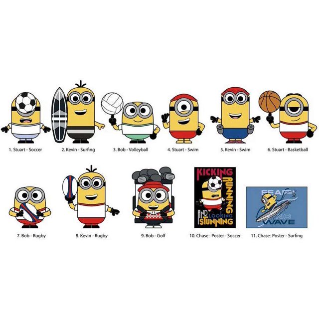 Blind Bag - Minions Sports 3D Foam Bag Clip