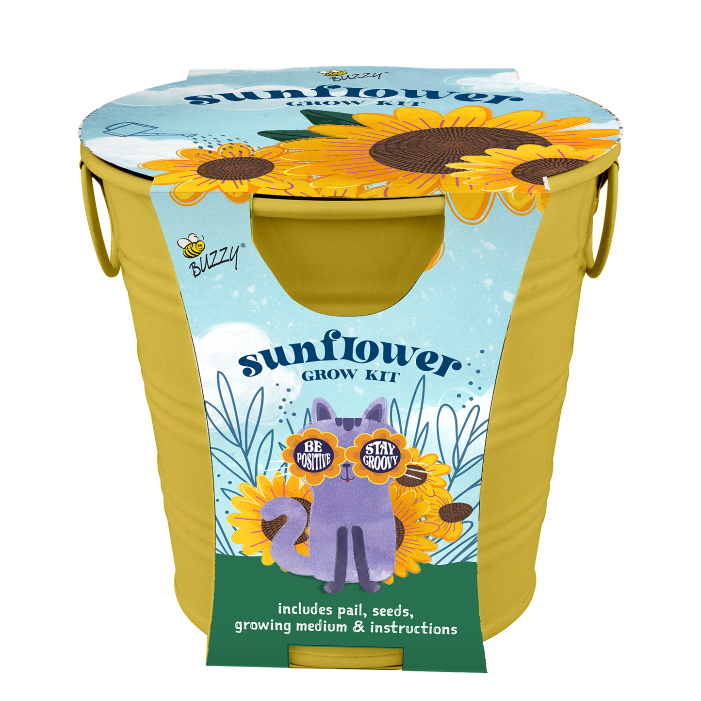 Kids Flower Grow Pail - Sunflower