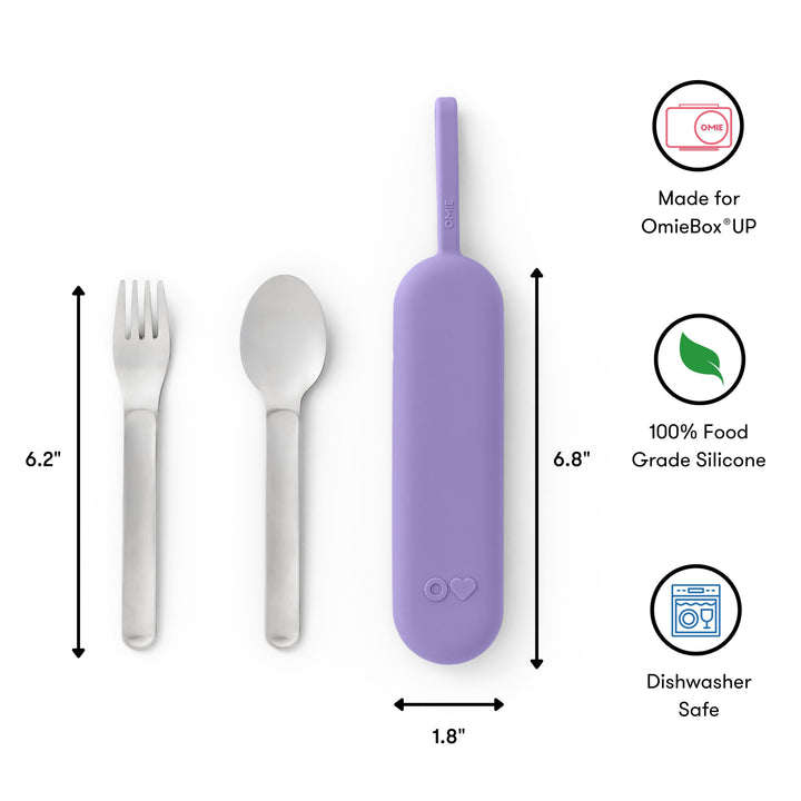 OmieBox UP Pod & Utensil Set Violet