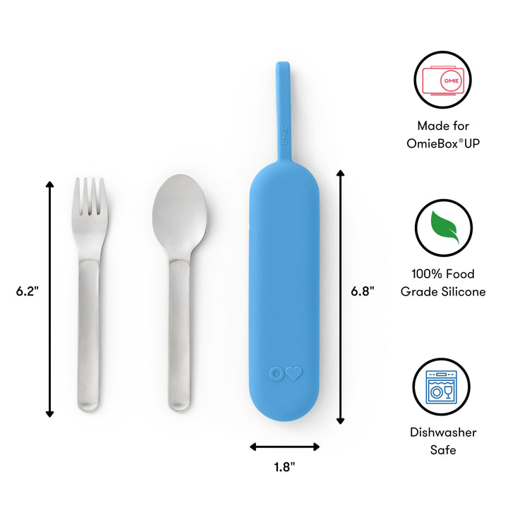 OmieBox UP Pod & Utensil Set Azure